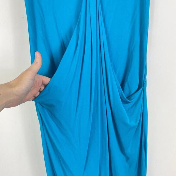 Diane Von Furstenberg Baker Dress In Blue SIZE 8 - Picture 2 of 7